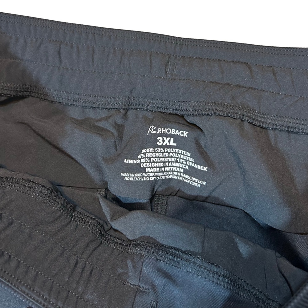 Rhoback Black Solid Performance Jogger Pants Nwot… - image 4